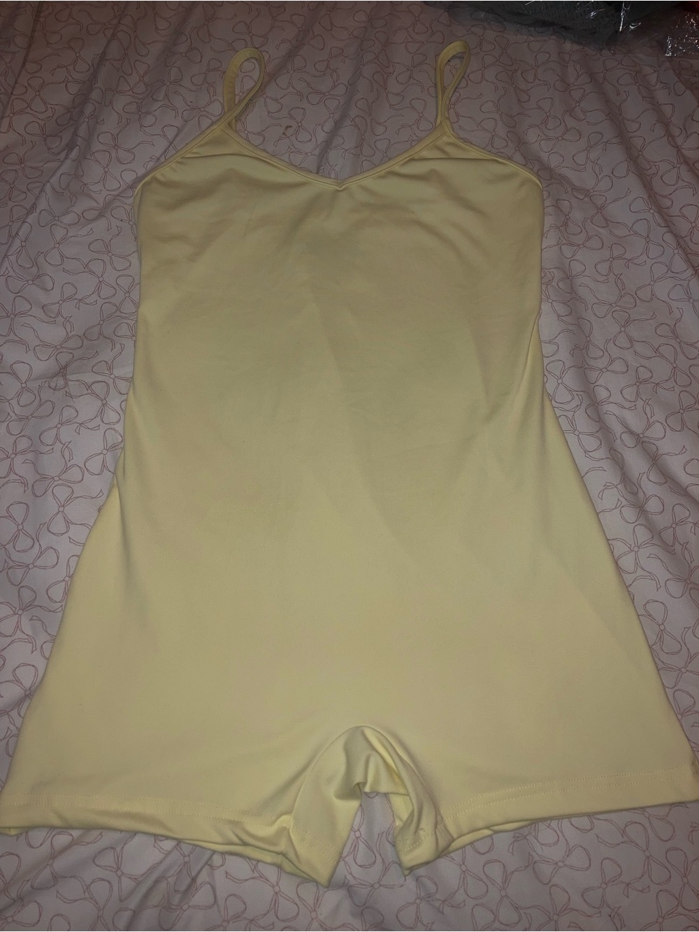 Women’s Butter Yellow Sleeper Romper - Soft Spaghetti Strap Sleepwear